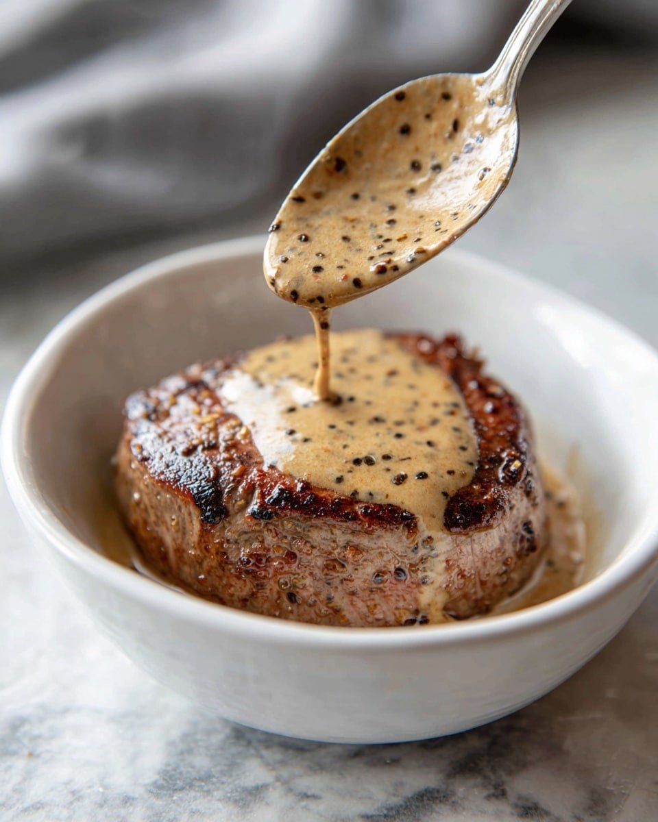 Creamy Peppercorn Sauce: Bold Flavor with Brandy & Beef Stock